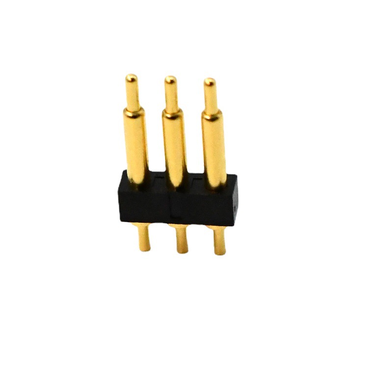 单排3Pin pogopin顶针连接器电子产品零部件 pogo pin弹簧针探针